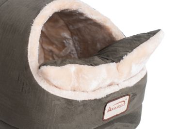 Image showing  Indoor Cave Cat Bed with Pad for Kitty, 18 in., Laurel Green