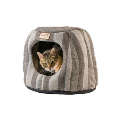 Armarkat Cave Shape Cat Bed with Anti-Slip Waterproof Base, Gray/Silver