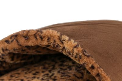 Image showing 6 th Armarkat Cuddle Cave Slipper Cat Bed with Anti-Slip Bottom, Mocha/Leopard
