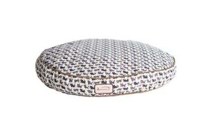 Image showing  Canvas Round Dog Cushion Pet Bed Pad with Removable Cover