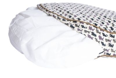 Image showing  Canvas Round Dog Cushion Pet Bed Pad with Removable Cover