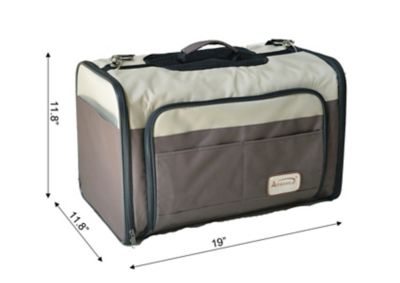 Image showing  Airline Approved Pet Carrier with Fleece Pad for Cats, Puppies and Small Dogs, 4 Sides Expandable, Cat Carrier