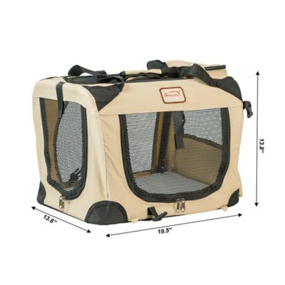 Image showing 8 th Armarkat 3-Opening Soft Polyester Folding Travel Pet Crate, 20 in.