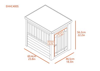 Image showing  InnPlace End Table 1-Door ECOFLEX Pet Crate, Gray