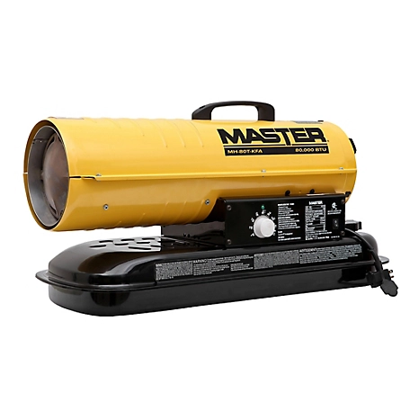 Master 80,000 BTU Kerosene/Diesel Forced-Air Torpedo Heater