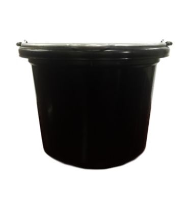Fortiflex 8 qt. Flatback Plastic Bucket, Black