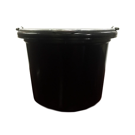 SQ2140B 4 Gallon Square Plastic Bucket, Open Head, 75 Mil - Black - Basco  USA