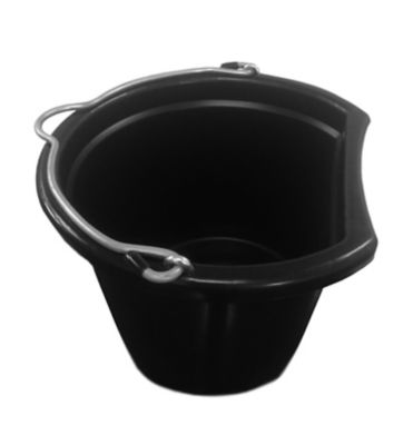 Image showing  8 qt. Flatback Plastic Bucket, Black