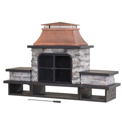 Sunjoy Bel Aire Wood-Burning Fireplace, Copper Great fireplace