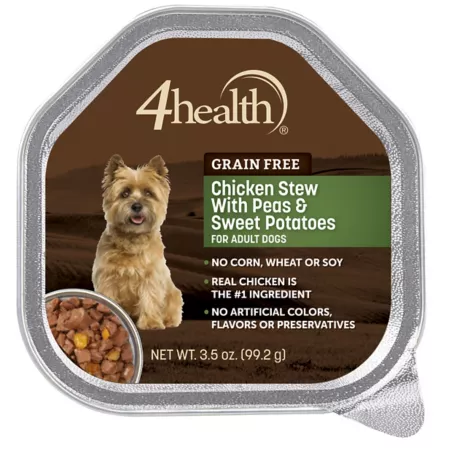 4health Grain-Free Adult Chicken Stew with Sweet Potato and Pea Recipe Wet Dog Food 3.5 oz. Wet Dog Food