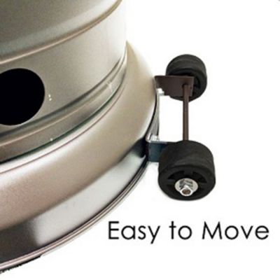 Image showing  41,000 BTU Classic Umbrella Commercial Portable Propane Patio Heater with Drink Table, Golden Hammered