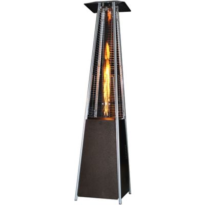Sunheat 40,000 BTU Contemporary Square Portable Propane Commercial Patio Heater with Variable Flame, Golden Hammered