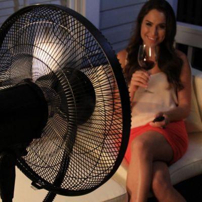 Image showing  18 in. 3-Speed CZ500 Ultrasonic Dry Misting Fan with Bluetooth, Mosquito Repellent, Black