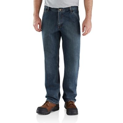 Berne Men's Relaxed Fit Flannel-Lined Denim Dungarees at Tractor