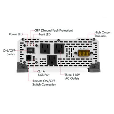 Image showing  PureLine 4000/2000-Watt Power Inverter (ETL)