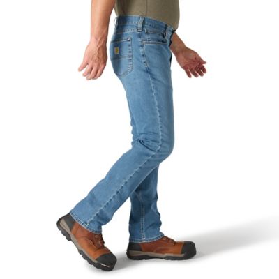 Image showing  Men's Relaxed Fit Mid-Rise Rugged Flex Straight Leg Jeans