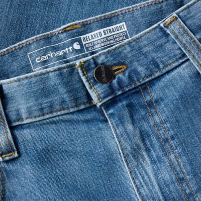 Image showing 7 th Carhartt Men's Relaxed Fit Mid-Rise Rugged Flex Straight Leg Jeans