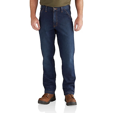 Carhartt Men's Relaxed Fit Mid-Rise Rugged Flex Dungaree Jeans at