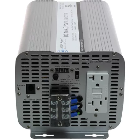AIMS Power 2000W Modified Sine Wave Inverter 12V DC to 120V AC ETL Listed Power Inverters