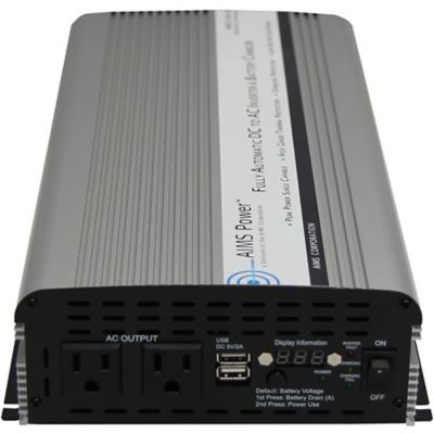 AIMS Power 1,500 Watt Modified Sine Inverter Charger, 12VDC to 120VAC