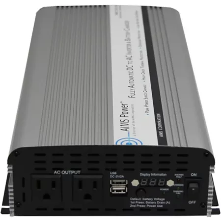 AIMS Power 1500 Watt Modified Sine Wave Inverter Charger 12V DC to 120V AC Battery Chargers