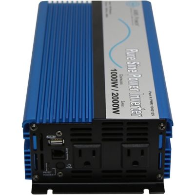 Image showing  1,000W Pure Sine Power Inverter, 12VDC to 120VAC, ETL Listed