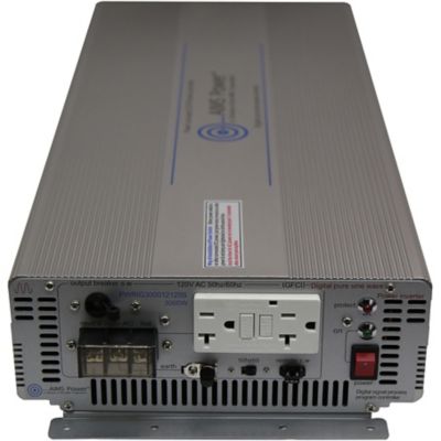 Image showing  3,000W Pure Sine Power Inverter, 12VDC to 120VAC, Industrial Grade