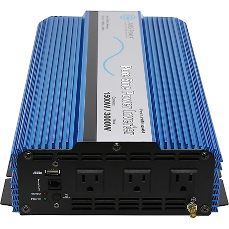 AIMS Power 1,500W Pure Sine Power Inverter, 24VDC to 120VAC