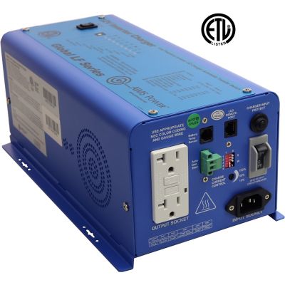 Image showing  600W Pure Sine Inverter and Battery Charger, 12VDC to 120VAC, ETL Listed