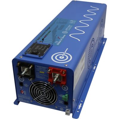AIMS Power 6,000W Pure Sine Inverter Charger, 24VDC to 120/240VAC