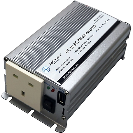 AIMS Power 400W Power Inverter, UK Plug 230V, European with Cables 12V, PUK40012230W