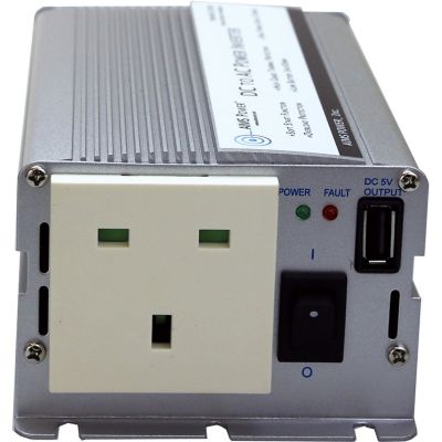 Image showing  400W Power Inverter, UK Plug 230V, European with Cables 12V, PUK40012230W