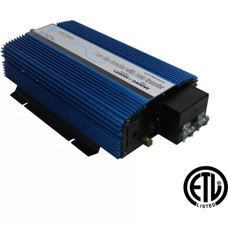 AIMS Power 1200W Pure Sine Wave Inverter with Transfer Switch 12V DC to 120V AC ETL Listed Power Inverters