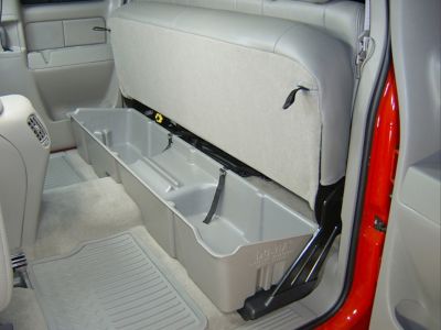 Image showing  Under Seat Storage for 99-07 Chevy Silverado/GMC Sierra 1500 2500 3500 Extended Cab Classic, Dark Gray