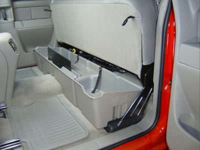 Image showing  Under Seat Storage for 99-07 Chevy Silverado/GMC Sierra 1500 2500 3500 Extended Cab Classic, Dark Gray
