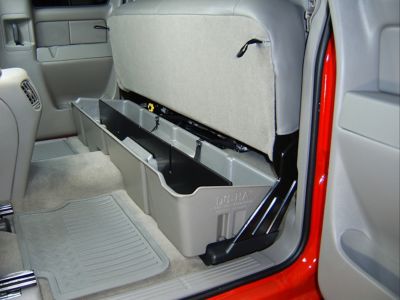 Image showing  Under Seat Storage for 99-07 Chevy Silverado/GMC Sierra 1500 2500 3500 Extended Cab Classic, Dark Gray
