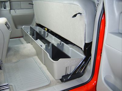 Image showing  Under Seat Storage for 99-07 Chevy Silverado/GMC Sierra 1500 2500 3500 Extended Cab Classic, Dark Gray