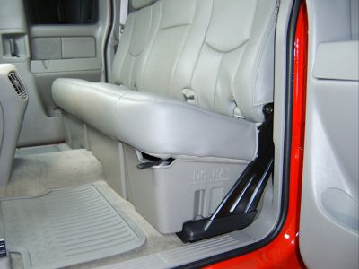 Image showing 9 th DU-HA Under Seat Storage for 99-07 Chevy Silverado/GMC Sierra 1500 2500 3500 Extended Cab Classic, Dark Gray