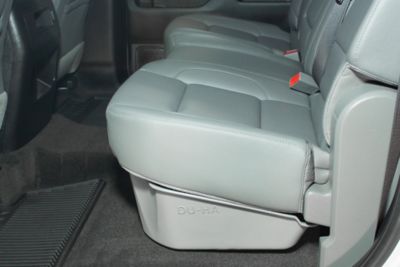 Image showing  Under Seat Storage for 2014-2018 Chevy Silverado/GMC Sierra Light Duty Crew Cab and 15-19 Heavy-Duty Crew Cab, Black