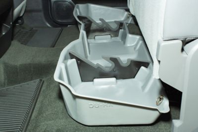 Image showing  Under Seat Storage for 14-18 Chevy Silverado/GMC Sierra Light Duty Crew Cab and 15-19 Heavy Duty Crew Cab, Tan 10302