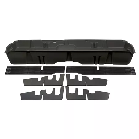 DU-HA Under Seat Storage for Chevy Silverado/GMC Sierra Crew Cab 07-13 and 07-14 Heavy Duty Crew Cab - Dark Gray 10042 Storage Totes