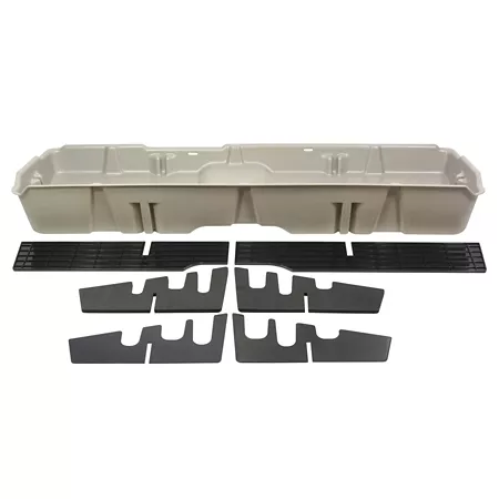 DU-HA Under Seat Storage for Chevy Silverado/GMC Sierra Crew Cab 07-13 and 07-14 Heavy Duty Crew Cab - Light Gray 10043 Storage Totes