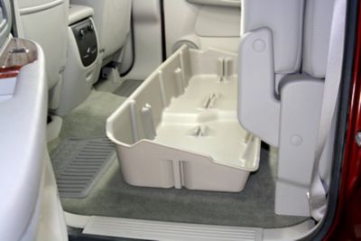 Image showing  Under Seat Storage for 07-13 Chevy Silverado/GMC Sierra Crew Cab and 07-14 Heavy Duty Crew Cab, Light Gray