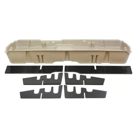 DU-HA Under Seat Storage for Chevy Silverado/GMC Sierra Crew Cab 07-13 and 07-14 Heavy Duty Crew Cab - Light Brown Storage Totes