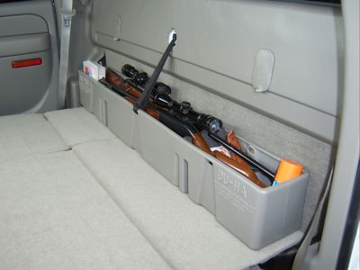 Image showing 7 th DU-HA 2 Gun Rack and Organizer Truck Storage Container for 2000-2007 Chevrolet/GMC Silverado/Sierra HD Crew Cab