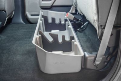 Image showing  Under Seat Storage fits 2015-2026 Ford F150 SuperCrew and 2017-2026 Ford F250 F350 F450 F550 SuperCrew, Light Gray
