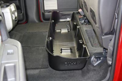 Image showing  Under Seat Storage for 2009-2014 Ford F150 SuperCrew with Factory Subwoofer, Black