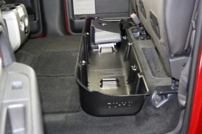Image showing  Under Seat Storage for 2009-2014 Ford F150 SuperCrew with Factory Subwoofer, Black