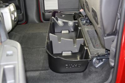 Image showing 5 th DU-HA Under Seat Storage for 2009-2014 Ford F150 SuperCrew with Factory Subwoofer, Black