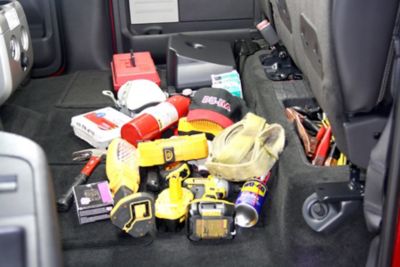 Image showing 6 th DU-HA Under Seat Storage for 2009-2014 Ford F150 SuperCrew with Factory Subwoofer, Black